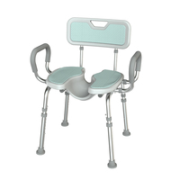 Chaise de douche à rainures brevetées ZS Care, facile à nettoyer, siège de bain en forme de U pour les personnes âgées et les personnes handicapées
