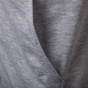 2024 verano hombres sin mangas Hip Hop Street Wear sudadera de manga corta de lana gris sólido con logotipo personalizado estampado en relieve - Product Image 3