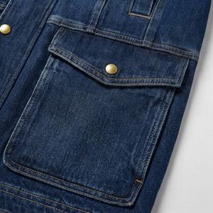 Vintage Plus Size Women Denim Jacket Long Sleeves Style Designer <b>Coats</b> Featuring Pearl Rivets Quality Fabric Customized Color - Product Image 5