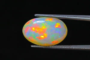 Cabochon précieux de pierres précieuses d'opale éthiopienne Multi gemmes d'opale de feu pierre éthiopienne polie de forme ovale pour la fabrication de bijoux - Product Image 4