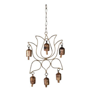 ROSHAN HANDICRAFTS Superior Quality Copper Metal Wind Chime Bells Wall Hanging Eco-Friendly Handicraft Modern Style Customized - Product Image 2