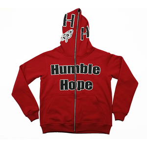 เสื้อฮู้ดซิปเต็มตัว ราคาสมเหตุสมผล ล่าสุด สไตล์ฮิปฮอป สีดำฟอกสี เสื้อฮู้ดซิปพิมพ์ลายพัฟฟ์ ทรงพอดีตัว สวมใส่สบาย - Product Image 1