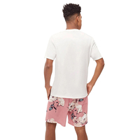 Conjunto de Camisa y Pantalones Cortos Casuales de Verano para Hombre, Diseño Personalizado, Impresión por Transferencia de Calor, Tejido de Algodón/Poliéster de 450g, Secado Rápido