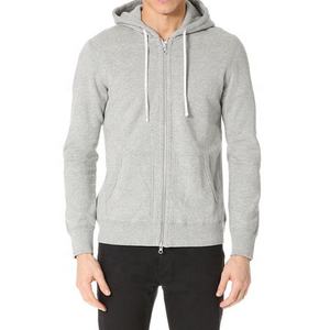 Sudadera con capucha de forro polar para hombre, con logotipo personalizado, para invierno, diseño sólido, térmica, transpirable, informal, con cremallera bordada, al por mayor - Product Image 1