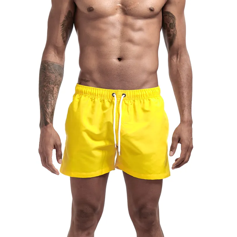 Nieuwe Strand Shorts Polyester 4 Way Stretch Heren Effen Kleur Repreve Zwembroek Boxer Strand Short Custom Logo