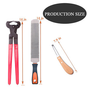 Kits d'instruments vétérinaires en acier au carbone de haute qualité comprenant des couteaux à sabot pinces à sabot gants en cuir PU sacs à outils de manucure - Product Image 2