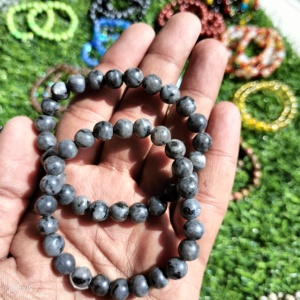 Pulseras de piedra natural de 8mm cuentas redondas cadena mal de ojo Lava labradorita Sulemani Hakik pulseras de pirita para hombres y mujeres - Product Image 6