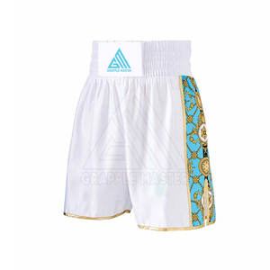 Shorts de Muay Thai pour hommes adultes de haute qualité, personnalisés en nylon/satin/polyester, pour la boxe et les arts martiaux, Grapple Master - Product Image 1