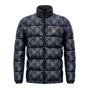 Veste matelassée à col roulé unisexe légère et imperméable, personnalisable, imprimée, formelle, unie, camouflage, fermeture éclair - Product Image 4