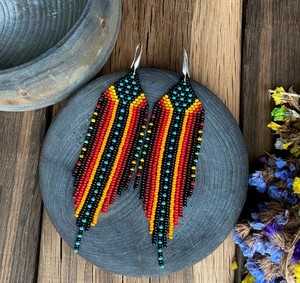 Luxury QualityColorful Seed Bead <b>Earrings</b>, Fringe Chandelier <b>Earrings</b> Beaded <b>Tassel</b> <b>Earrings</b> - Product Image 1