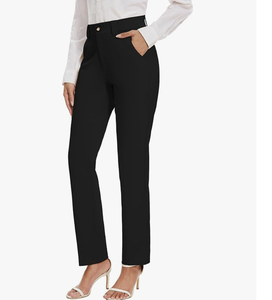 Pantalones de Vestir Rectos Elásticos para Mujer, NUEVA COLECCIÓN DE FÁBRICA DIRECTA DE BANGLADESH, para Trabajar o Traje Casual - Product Image 4