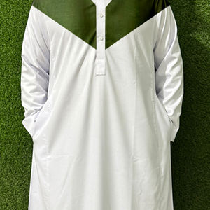 Thobe de Alta Calidad para Hombre Musulmán de Qatar, Talla Grande, Transpirable, Térmico, de Algodón, Estilo Urbano, Manga Larga - Product Image 2