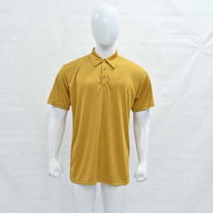 Polo coupe ajustée à séchage rapide pour homme Tissu en piqué de polyester de coton respirant Vêtements de sport décontractés Logo brodé personnalisé Solide - Product Image 1