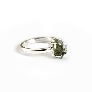 <b>Moldavite</b> Gemstone Silver <b>Ring</b> 925 Sterling Silver Jewelry - Product Image 5