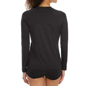 Camiseta de Compresión de Manga Corta para Mujer, de Algodón/Poliéster, con Protección UV y Logotipo Personalizado para Adultos, en Oferta - Product Image 2