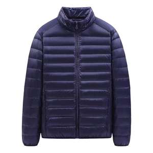 Ruso poliéster Canadá logotipo personalizado moda de los hombres invierno puffer acolchado con capucha motocicleta burbuja chaqueta para los hombres - Product Image 4