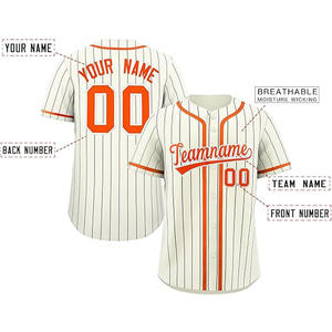 Jersey de béisbol de malla de botón completo para hombre personalizado con nombre de equipo y números ropa de softball - Product Image 4