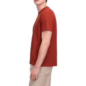 T-shirt personnalisé pour hommes de couleur unie pour l'été T-shirts en coton à col en O pour hommes T-shirt en coton à demi-manches pour hommes - Product Image 3