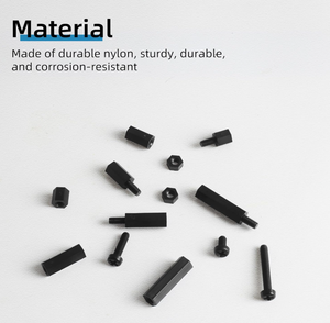 600pcs M3 nam Nylon Hex miếng đệm máy giặt Nut, Bo mạch chủ Bracket & vít Combo kit, bảng mạch PCB Threaded strut (Màu Đen) - Product Image 4