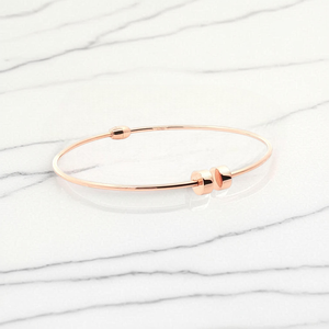 Bracelet jonc unisexe en or véritable 18 carats au design géométrique élégant pour les amoureux, pour mariage, fête, anniversaire, bijoux religieux chrétiens - Product Image 3