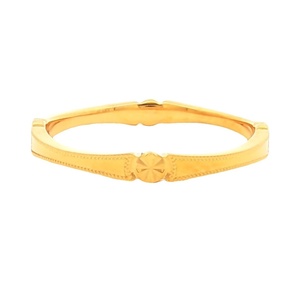 (Prix correspond uniquement au coût du travail) Bague de fiançailles et de mariage pour femme en or jaune 18K 22K 24K, 2,12g, bande fine et mince, Au916 - Product Image 1