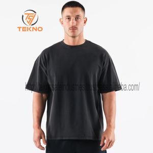 Nueva camiseta transpirable de gran tamaño 100% de algodón de calidad superior para hombre, camiseta transpirable con estampado de logotipo personalizado, Color largo de verano, punto sólido - Product Image 2