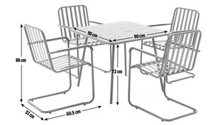 Recién llegados, juego de mesa y silla de Metal para el hogar, juego de muebles de jardín para interiores y exteriores, Bar y restaurante de Hotel en la azotea abierta 2024 - Product Image 5