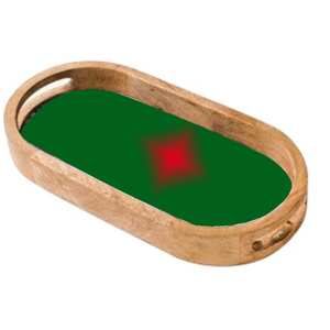 Bandeja de madera redonda con borde de incrustaciones de hueso para servir comida rápida, de alta calidad, para uso en hoteles, hogares y catering, bandeja para servir desayuno en casa. - Product Image 3