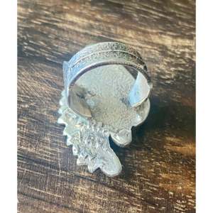 Spiny Oyster Sterling <b>Silver</b> Chief Tufa Cast <b>Adjustable</b> <b>Ring</b> Size 11 Handmade - Product Image 5