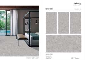 Zeta Marrón Diseño moderno 600x1200mm Azulejos de pared antideslizantes esmaltados tallados Acabado mate de cuerpo completo para sala de estar Dormitorio 5mm - Product Image 5