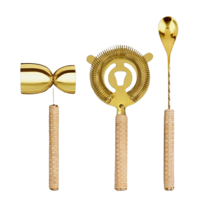 Gold Polished <b>Cocktail</b> <b>Shaker</b> Bar Tools Professional Barware Tools Ice Bucket Stainless Steel Wine Accessories Gift Set - Product Image 3