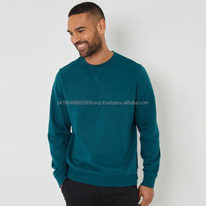 Sweat-shirt à col rond 100% coton de qualité supérieure pour homme Taille unisexe Poignets côtelés Ourlet solide OEM Hiver Marine - Product Image 5