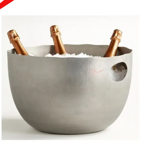 New Handmade Silver finished <b>Metal</b> Round Shape Wine Chiller For Barware And Party - Product Image 3
