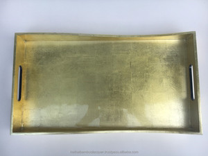 Bandeja redonda de madera lacada en madreperla de tamaños personalizados de calidad superior para decoración del hogar y almacenamiento de alimentos al por mayor - Product Image 5