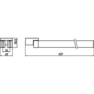 Chrome EC <b>Towel</b> <b>Rail</b> Loft 00141 2-Arm 437 mm - Product Image 5