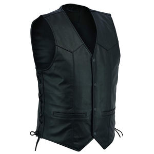 2025 hommes personnalisé prix raisonnable hommes vêtements gilet en cuir en vente bonne qualité 100% cuir fait mode gilet - Product Image 2