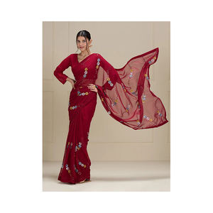 Conception attrayante Wedding and Party Wear Séquence Flower Gotta Work Heavy Georgette Saree à vendre - Product Image 1