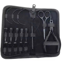 Kit d'outils d'extension de cheveux attachés à la main Kit d'outils d'extension de cheveux personnalisés Ensemble de 10 pinces d'extension de cheveux professionnelles