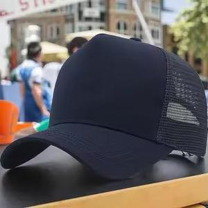 Gorra de camionero de malla con ala curva de espuma de 5 paneles de alta calidad personalizada al por mayor, gorra de camionero con logotipo de parche con apliques - Product Image 5