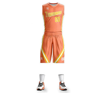 Uniformes de baloncesto sublimados personalizados para adultos de talla grande sin mangas de ajuste suelto con diseño reversible pantalones cortos transpirables equipos - Product Image 6