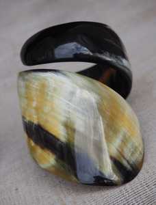 Bracelet jonc en corne de buffle naturelle de haute qualité, style animalier et nautique à la mode, en provenance d'Inde - Product Image 3