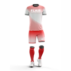 ชุดเสื้อฟุตบอลของผู้ชายชุดฟุตบอลสไตล์ย้อนยุคพร้อมโลโก้ OEM พิมพ์ซับลิเมชันแบบอัตโนมัติ - Product Image 6