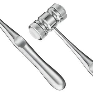 Martillo de Hueso con Discos de Plástico Intercambiables Manuales de 17 cm, 26 mm, 320 g, Acero Inoxidable AISI 304 de Alta Calidad para Cirugía Dental - Product Image 3