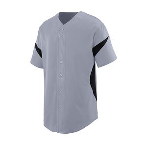 Fournisseur de maillots de baseball OEM, vêtements de sport légers en polyester à boutons, détails du joueur en twill, production rapide - Product Image 6