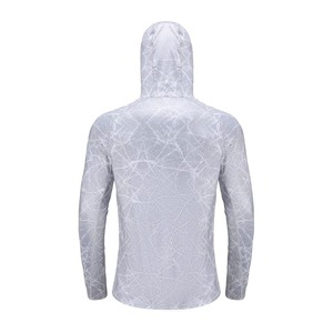 Sudadera con capucha de pesca de rendimiento para hombre personalizada de secado rápido con protección UV 100% poliéster UPF50 camisa de pesca con capucha - Product Image 2