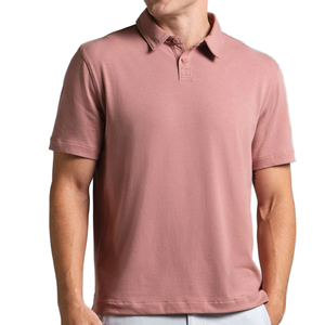 Polo pour homme de haute qualité OEM, col rabattu, jersey tricoté, business, séchage rapide, respirant, couleur unie - Product Image 1