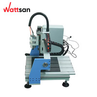 Wattsan 0404 Mini Tour de fraisage CNC de bureau 1.5KW avec arbre flexible et pompe à eau Artcam