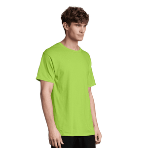 เสื้อยืดคอกลมแขนสั้นผ้าฝ้าย100% สำหรับผู้ชายเสื้อยืดคอกลมแขนสั้นผ้าฝ้ายหนัก - Product Image 3