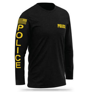 Camiseta de rendimiento para hombre Extra grande para entrenamientos de fitness 100% algodón Terry transpirable manga larga con logotipo impreso DTG - Product Image 3