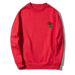 Sweat-shirt ras du cou 100% coton épais avec logo imprimé personnalisé pull surdimensionné pour hommes technique de broderie en polaire solide printemps - Product Image 6
